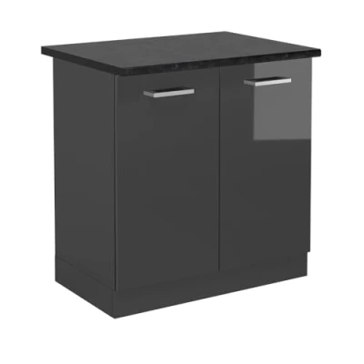 Abbildung von Vicco Spülenunterschrank R Line, Anthrazit Hochglanz, 80 cm, AP