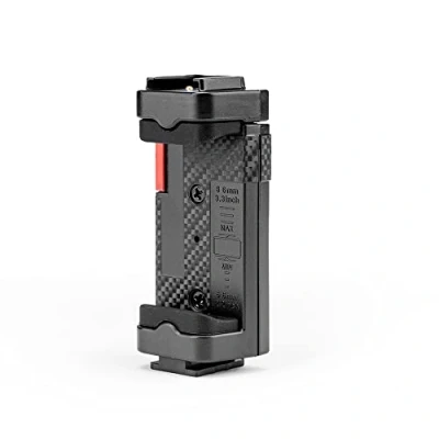 Abbildung von Fotopro Handystativhalterung Kalter Schuh Universal Smartphone Halterung Adapter für iPhone Android Einbeinstativ Selfie Stick Desktop Stativ Video Vlogging Foto