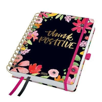 Abbildung von SIGEL J5600 Spiral Kalender Jolie 2025, Flower Love, ca. A5, Hardcover, Gummiband, Stiftschlaufe, Einstecktasche, 2 Zeichenbänder, 240 Seiten, vegan, aus nachhaltigem Papier, Terminplaner