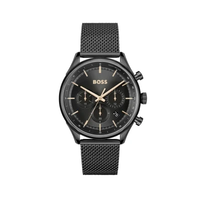 Abbildung von BOSS Gregor Chronograph, Herren, Größe: One Size, All black