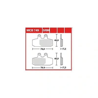 Abbildung von TRW Organic Allround MCB749 Bremsbelagsatz