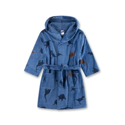Abbildung von Sanetta Bathrobe Allover Bademantel für Kinder, Größe: 104, Navy
