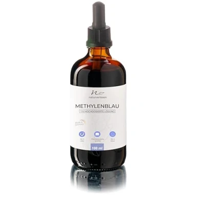 Abbildung von Methylenblau von naturverlesen hochdosierte Tropfen Höchste, laborgeprüfte Reinheit (Methylene Blue, Methylene Blau 1% Lösung) * Hergestellt in Deutschland (100ml Pipettenflasche)