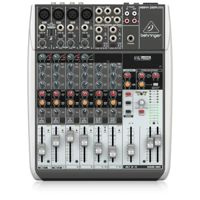 Abbildung von Behringer XENYX Q1204USB Premium 12 Input 2/2 Bus Mixer mit Mic Preamps und Compressors, Wireless Option USB/Audio Interface