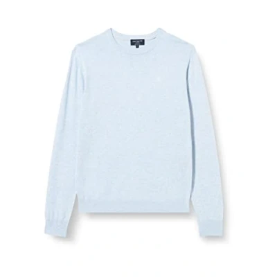 Abbildung von HACKETT LONDON Herren Cotton Silk Crew Pullover, Oxford Blue, XS