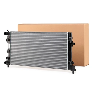 Abbildung von VALEO 701522 Kühler, Motorkühlung Aluminium 340 650 23 mit Kühlmittelregler Kühlrippen mechanisch gefügt SKODA: Rapid Spaceback, Fabia 2 Schrägheck