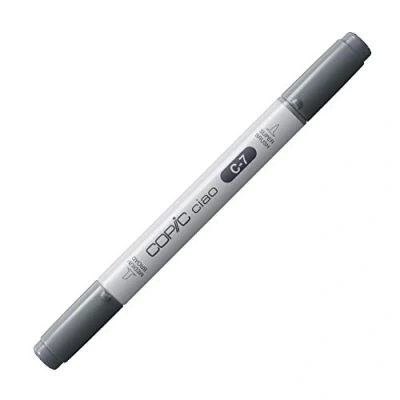 Abbildung von COPIC Ciao Marker Typ C 7, cool gray No. vielseitiger Layoutmarker, mit einer mittelbreiten und Brush Spitze