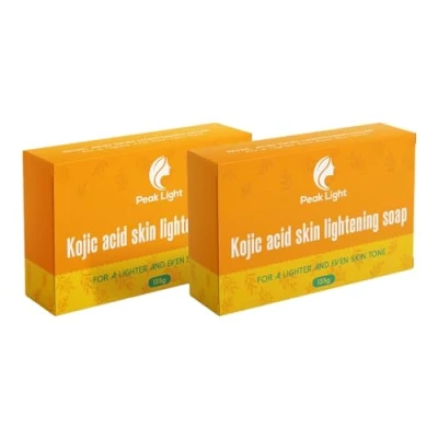 Abbildung von 2 x 135 g Peak Light Kojic Acid Lighting Skin Soap zielt auf dunkle Flecken, ungleichmäßiger Teint heilt sanft Akneunreinheiten und entfernt rote Flecken Narben…