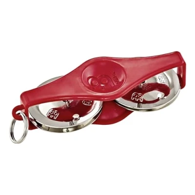 Abbildung von Meinl Percussion Schlüsselanhänger Tamburin Gadget Mini Musikinstrument mit Schlüsselring ABS Kunststoff, Rot (KRT R)