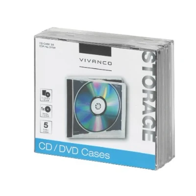 Abbildung von Vivanco CD/DVD Jewel Case (5 er Pack) schwarz