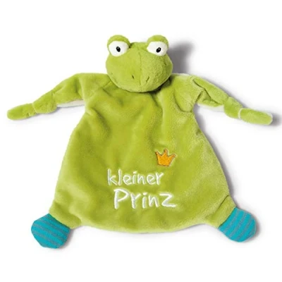 Abbildung von NICI Schmusetuch My First Kollektion, Froschkönig, Kleiner Prinz, mit dreidimensionalen Augen aufgestickten Pupillen