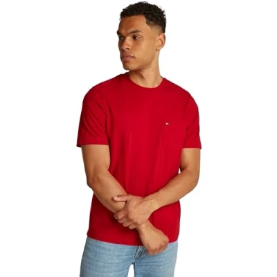 Abbildung von Tommy Hilfiger Essential Solid Pocket TEE Tshirt basic, Herren, Größe: 3XL, Medium red