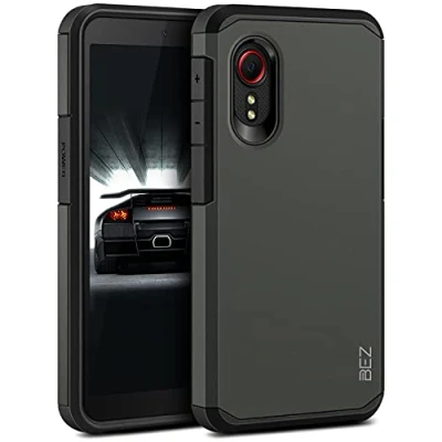 Abbildung von BEZ Hülle für Samsung Xcover 5 Hülle, Handyhülle Tasche Stoßfestes Kompatibel Galaxy 5, [Heavy Duty Serie] Outdoor Dual Layer Armor Case Handy Schutzhülle Robuste, Grau