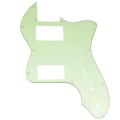 Abbildung von Musiclily Pro 12 Löcher Bedeckt HH Gitarren Schlagbrett Pickguard für USA/Mexico Fender 72 Tele Thinline Style E Gitarre, 3 lagig Mint Green