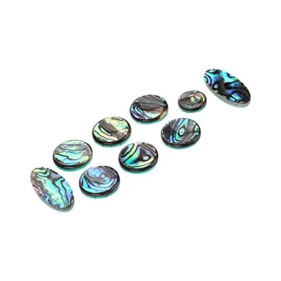 Abbildung von Saxophon zubehör,9 Teile/los Sax Inlays saxophone,9 Taste Abalone Shell Key Button Ersatz Zubehör für Alto Sopran Tenor Trompete