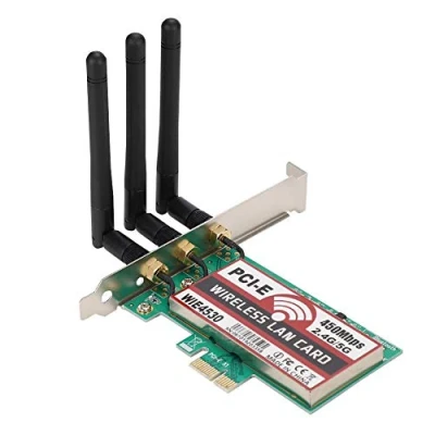 Abbildung von ASHATA Dual Band WLAN Karte mit 450 Mbit/s, Wireless PCI Express Adapter Netzwerkkarte für Desktop Computer XP / 8/8.1/10 (WIE4530)