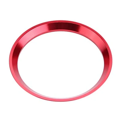 Abbildung von Auto Lenkrad Logo Zierring, Lenkradring Abdeckleiste für CLA GLK A Klasse W204 W246 W176 W117 C117(rot)