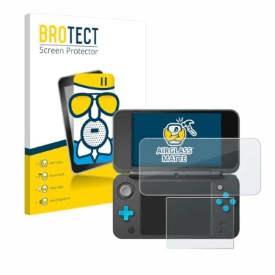Abbildung von BROTECT Entspiegelungs Schutzglas für New Nintendo 2DS XL Schutzfolie Panzer Folie Glas Matt [Extrem Kratzfest 9H, Anti Reflex, Fingerprint]
