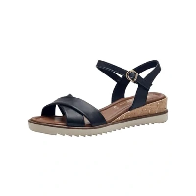 Abbildung von Tamaris Plateausandalette, Damen, Größe: 37, Navy Schuhe