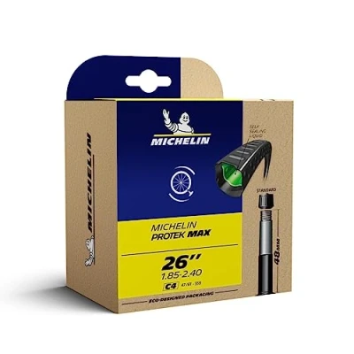 Abbildung von MICHELIN Unisex Adult Tube Intérieur C4 Protek Max, Valve Schrader 35mm, 26&quot; 1.9 2.3, Black, 48