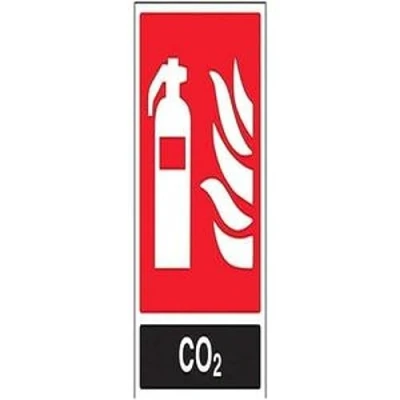 Abbildung von VSafety Feuerlöscher Schild 11030AU R, CO2 ID, starrer Kunststoff, Hochformat, 200 mm x 300 mm, schwarz/rot