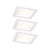 Abbildung von Paulmann 93126 LED Einbauleuchte 3 Step Dim Cole IP44 eckig 88x88mm Coin 3x6W 3x470lm 230V 2700K Weiß