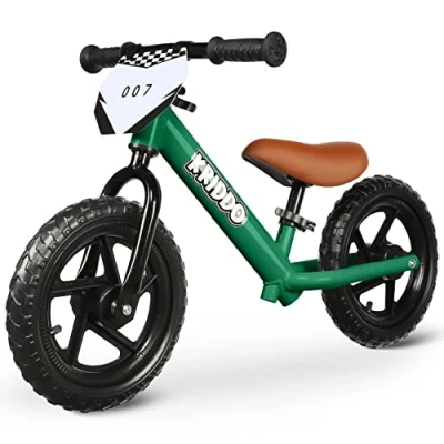 Abbildung von KRIDDO Kinder Laufrad ab 2 Jahren, Lauflernrad Spielzeug für 18 Monate bis 5 Jahre, 12 Zoll mit individualisierbarem Schild, Geschenk Fahrrad Jungs und Mädchen, Baby Balance Bike(2 3 Jahre), Grün