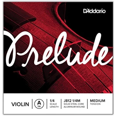 Abbildung von D&#039;Addario Geigensaiten Prelude Violin Strings J812 1/4M 1/4 Scale, Medium Tension Single A String