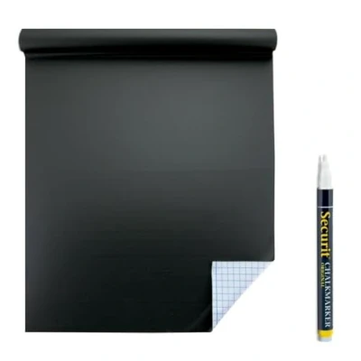 Abbildung von Securit selbstklebend Kreidetafel Rolle, 100 x 45 cm, schwarz (cs wall 100)