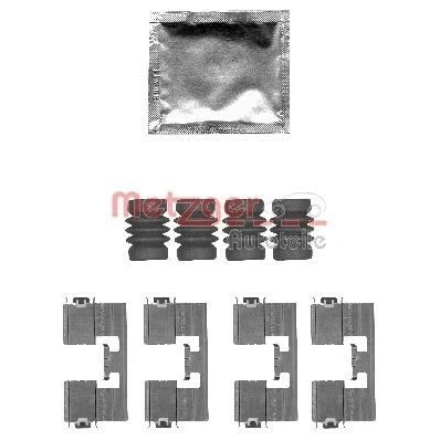 Abbildung von METZGER 109 1818 Zubehörsatz, Scheibenbremsbelag OPEL: Astra J Schrägheck, Sports Tourer, Zafira C CHEVROLET: Orlando, Cruze Kombi