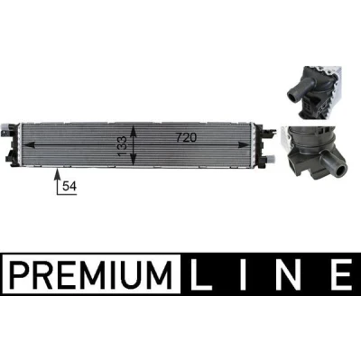 Abbildung von MAHLE ORIGINAL CIR 1 000P Niedertemperaturkühler, Ladeluftkühler AUDI: A4 B8 Avant, A6 C7 Avant