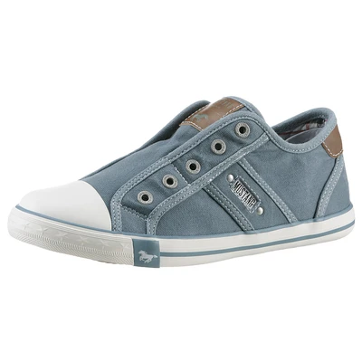 Abbildung von Mustang Shoes Slip On Sneaker, Slipper, Sommerschuh, Freizeitschuh mit praktischem Gummizug