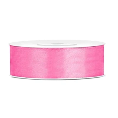Abbildung von 25 Meter Satinband 25mm Schleifenband Rosa Satin Dekoband Pink Geschenkband Deko Band für Weihnachten, Weihnachtsdeko, Geschenkverpackung Hochzeit