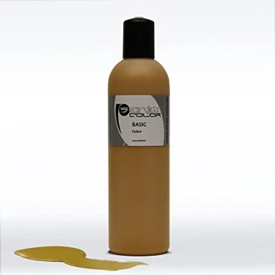 Abbildung von Senjo Color Basic Bodypainting Farben I Kosmetische Körperfarbe wasserlöslich Liquid für Airbrush und Pinsel 250ml Ocker