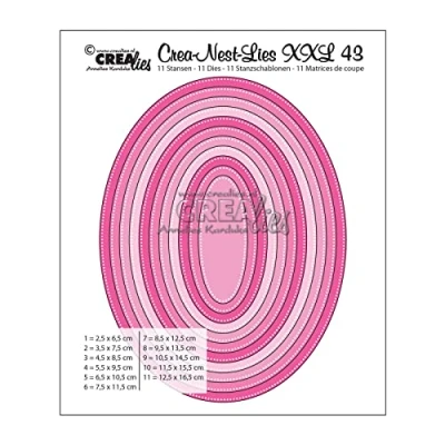 Abbildung von Crealies Crea Nest Lies XXL Stanzschablone no.43 Oval mit Punkte