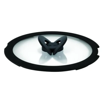 Abbildung von Tefal Ingenio Glasdeckel 24cm, leicht verstauen, platzsparend, zusammenklappbare Griffe, schneller erhitzen, geeignet für Kochgeschirr, spülmaschinenfest, hochwertige Qualität, L9846554