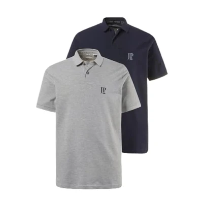 Abbildung von JP 1880 Herren große Größen Übergrößen Menswear L 8XL Poloshirts, Basic, 2er Pack, Piqué, gekämmte Baumwolle dunkel Marine 704317730