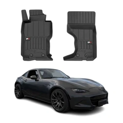 Abbildung von OMAC Gummi Fußmatten kompatibel mit Mazda MX 5 2015 2024 Premium TPE Automatten Schwarz 2X