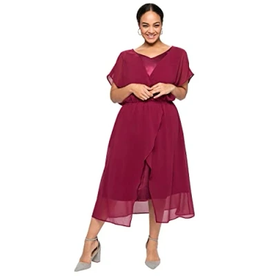 Abbildung von Sheego Cocktailkleid/festliches Kleid, Damen, Größe: 44, Himbeere
