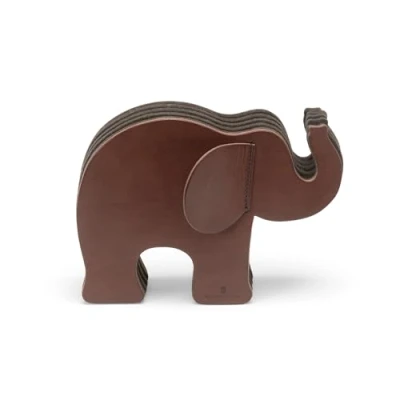 Abbildung von Graf von Faber Castell 118721 Stiftehalter Elefant aus Leder, mit 12 Buntstifte Polychromos
