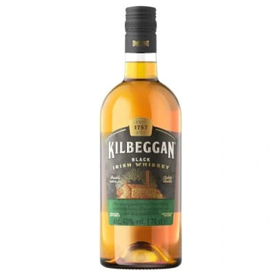 Abbildung von Kilbeggan Black Traditional Irish Whiskey mit leichtem Torf Anteil 40% Vol 700ml Einzelflasche