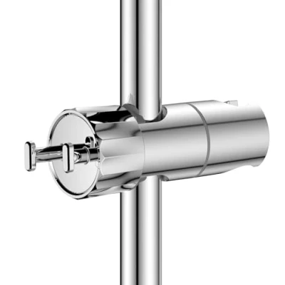 Abbildung von YEAUPE Universal Duschkopf Handbrause Halterung Brausehalter ohne Bohren,Verstellbar Duschhalterung,360 drehbar für Slide Bar 16 28 mm Außen Durchmesser, ABS+Verchromt Duschstange