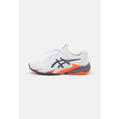 Abbildung von Asics Court FF 3 CLAY Tennisschuh für Sandplätze, Herren, Größe: 40.5, White/greyish purple Textil/synthetik