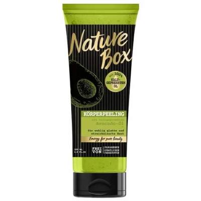 Abbildung von 3 x Nature Box Körperpeeling mit Avocado Öl je 200 ml für glatte Haut