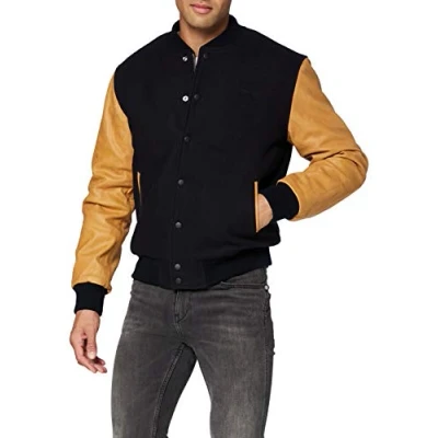 Abbildung von Schott NYC Herren LCUSA Lederjacke, Navy/Cognac, XX Large