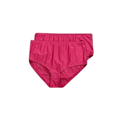 Abbildung von Ulla Popken NADELSTREIFEN, HÖHER Geschnitten Slip, Damen, Größe: 62/64, Fuchsia