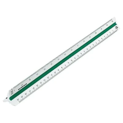 Abbildung von Rumold Dreikantmaßstab 30cm Teilung ISO Norm 1 Kunststoff weiß