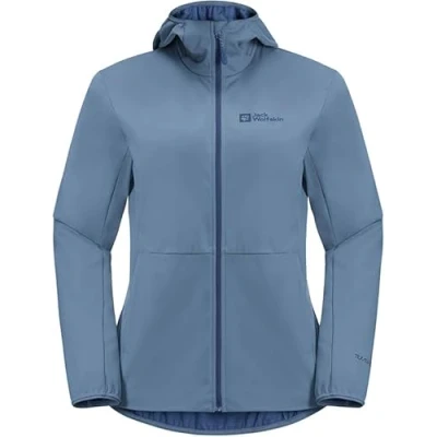 Abbildung von Jack Wolfskin Feldberg Regenjacke / wasserabweisende Jacke, Damen, Größe: Medium, Black