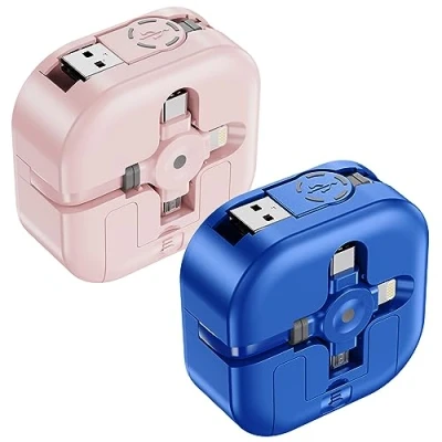 Abbildung von ASICEN Multi Ladekabel, [1,2m 2Stück] Ladekabel 3 in 1 Schnellladekabel, USB Kabel 4.5A mit Lightning/Typ C/Micro für Samsung Galaxy,iPhone,LG,Huawei,Sony,PS,Tablets