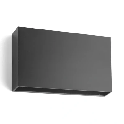 Abbildung von Lindby LED Außenwandleuchte Jarte, 20 cm, down, dunkelgrau